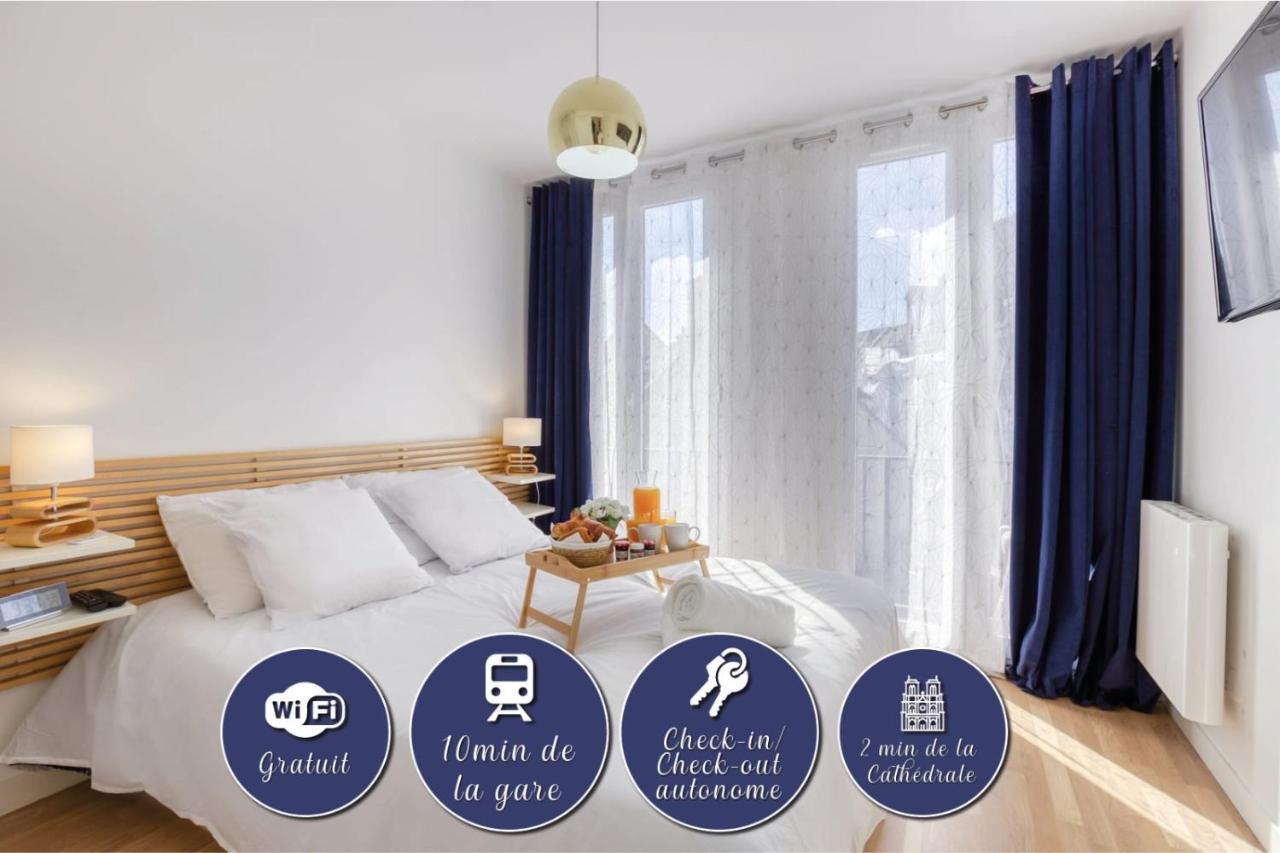L'Elegance : T2 Proche Cathedrale De Chartres. Apartamento Exterior foto